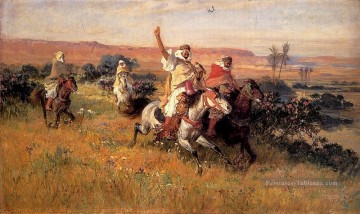 La Chasse au Faucon Arabe Frederick Arthur Bridgman Peinture à l'huile